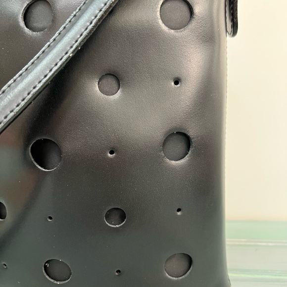 Kesslord Paris France Leather Drawstring Cutout Designer Bag - Picture 2 of 12